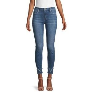 Frame Denim Frayed Ankle Jeans Le High Skinny in Liverpool Stretch SZ 26